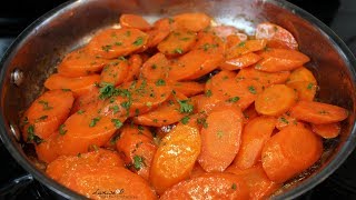 Easy Glazed Carrots Recipe  Stovetop Glazed Carrots  Episode 118 [upl. by Enilram]