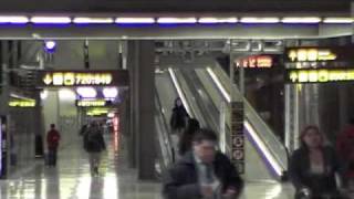 DEPARTURES AND CHECK IN Terminal 4 at Madrids Barajas Airport from the METRO [upl. by Wiebmer]