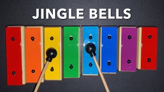 JINGLE BELLS  Christmas Song Video  Lyrics  Instrumental Music  How to Play on Xylophone 🎼🎵🎶 [upl. by Dilaw]