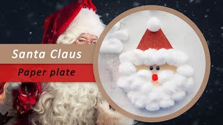 Santa ClausMaking Santa Claus from Paper plate Christmas Home Decor IdeasChristmas Craft for Kids [upl. by Daffi422]