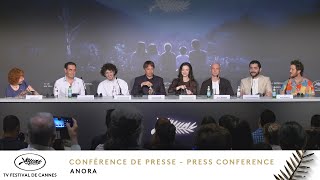 ANORA – Conférence de presse – Français – Cannes 2024 [upl. by Earazed]