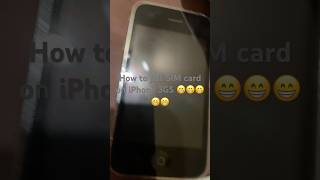 How to put SIM card in iphone 3GS   4 steps  😁😁😁 [upl. by Leff528]