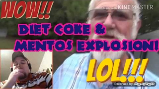 Diet Coke amp Mentos Explosion REACTION [upl. by Anerak202]