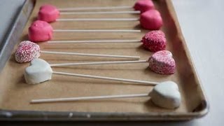 How to Make Cake Pops for Valentines Day [upl. by Inalial]