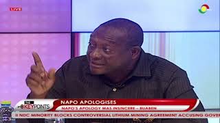 TheKeyPoints Napos apology was insincere  Buaben [upl. by Anitsim]