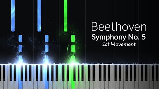 Beethoven  Symphony No 5 1st Movement Piano Tutorial [upl. by Saundra]