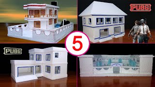 5 types of thermocol house design  How to make thermocol house  School Project [upl. by Auqinahs63]