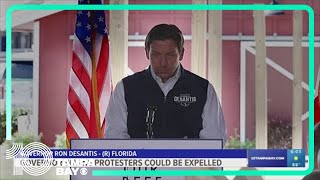 Gov Ron DeSantis warns protesters at Florida schools could be expelled [upl. by Lombardo]