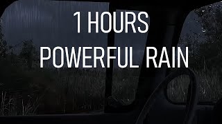 Powerful night thunderstorm with Heavy Rain and Thunder Rain Sounds for sleep 1 hour [upl. by Carver301]