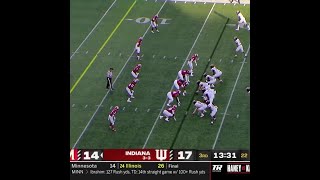 Maryland WR Dontay Demus 3rd Qtr TD at Indiana  Big Ten Football [upl. by Kelcey]