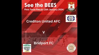 Crediton v Bridport 13th January 2024 [upl. by Eyot806]