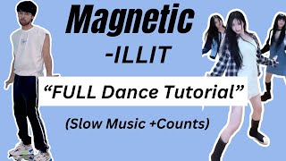 ILLIT MAGNETIC Mirrored Dance Tutorial  Kpop Easy Step By Step kpopdancetutorial [upl. by Maillil]