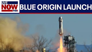 LIVE Blue Origin launches 9th human flight to the edge of space  LiveNOW from FOX [upl. by Boccaj]