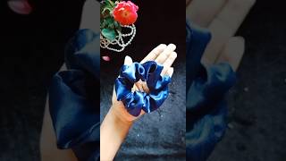 Diy Scrunchies rubber making ideaviralshortshortsdiyviralshorts [upl. by Ignatzia]