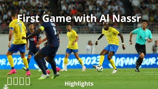 SEKO FOFANA DEBUT avec Al Nassr First Game vs PSG [upl. by Gratia]