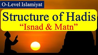 Structure of Hadis  Two types of Hadis quotIsnad amp Matnquot  OLevel Islamiyat 2058  Cambridge 2058 [upl. by Ajuna492]