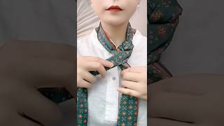 how to tie scarf around neck scarfstyles scarftie scarftutorial shorts [upl. by Ahset401]