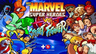 Marvel Super Heroes vs Street Fighter 1997 Arcade  Infinite Combo Battle 2 Players TAS [upl. by Einnol]