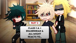 “Class 1A  Eraserhead amp All Might reacts to Villain Deku”  Hero Deku Au Part 22 Gacha Reaction [upl. by Aerdno]