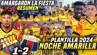 ESPECTÁCULO MUNDIAL ASÍ FUE LA NOCHE AMARILLA de BARCELONA SC con ESTADIO LLENO y PRESENTACIÓN 2024 [upl. by Nynahs]