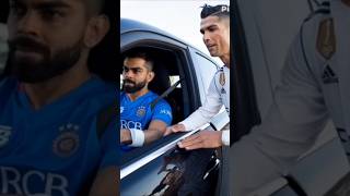 Ronaldo 🐐taks photo with virat kohli 😲 [upl. by Manlove]