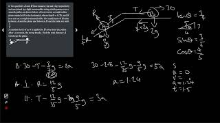 A Level Maths  2D Connected Particles Q8 mathsquestionsapp [upl. by Torrell]