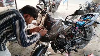 New bike lamination kaise ki aaj experiment video youtube watermagicshorts [upl. by Kegan979]