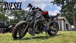 DIESEL Motorcycle build part 7 Fuel tank [upl. by Teri699]