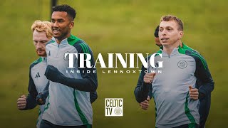 Celtic Training Go Inside Lennoxtown as the Celts prepare to take on Motherwell 251024 [upl. by Keemahs655]