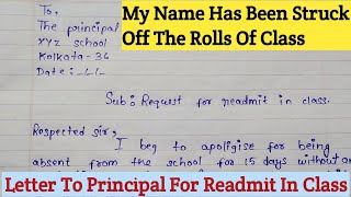 Request Application For Readmission In School In English  Readmission Application Format In English [upl. by Adahsar25]