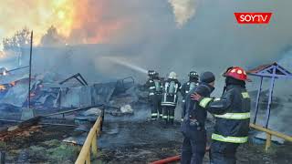 Quellón incendio consumió por completola Escuela Rural de Trincao [upl. by Milena651]