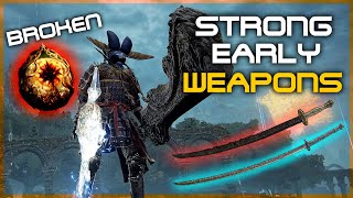 Elden Ring  Where to Get OP Weapons EARLY  BROKEN TALISMANS  ASH OF WAR  GIGA Tips Guide [upl. by Oirramed]