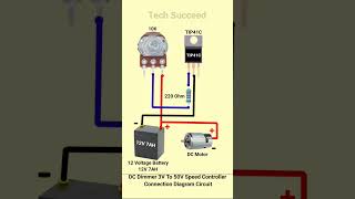 DC Dimmer 3V To 50V Speed Controller Connection Diagram Circuit reels vlog viralshorts viralreel [upl. by Nevins]