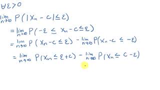 Convergence in Probability and Distribution to a Constant [upl. by Otes]