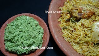 Biryani Chutney Recipe  Green Chutney for Biryani [upl. by Emlyn]