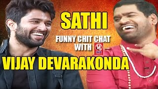 Bithiri Sathi Chit Chat With Actor Vijay Devarakonda  Teenmaar News  V6 News [upl. by Jobe]