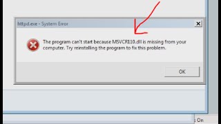 WAMP error  msvcr110dll and msvcp110dll is missing [upl. by Strickman]
