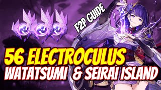 All Electroculus in Watatsumi amp Seirai Island F2P GUIDE FAST ROUTE  Genshin Impact 21 [upl. by Vinson385]