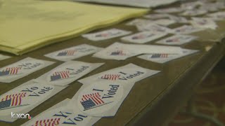 16yearold who cant vote signs up to help with Travis Co elections [upl. by Ahsircal]