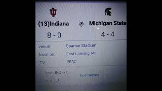 Indiana vs Michigan St College Football 11224 Prediction [upl. by Bristow25]