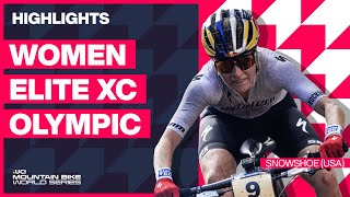 Snowshoe  Women Elite XCO Highlights  2023 UCI Mountain Bike World Cup [upl. by Feetal593]