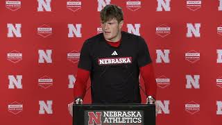 Nebraska Football Tight end Thomas Fidone Aug 27 press conference [upl. by Iru]