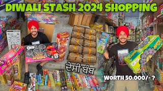 Diwali Stash 2024 Shopping Worth 50000😱 Skyshot  Anaar  Rocket SONNY Cock Brand [upl. by Gilges326]