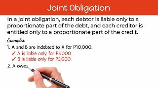 Joint and Solidary Obligations Part 1 [upl. by Ayotahc]