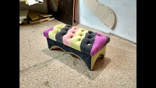 Банкетка с каретной стяжкой Banquette for the childrens room with a carriage screed 长椅儿童房与马车熨平板 [upl. by Renba]