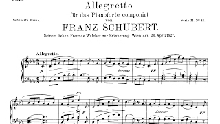 Schubert  Allegretto in C minor D915  with score [upl. by Ateuqal]