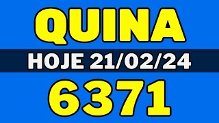 🍀Quina 6371  Resultado quina 6371  quina de hoje 210224 [upl. by Elidad]