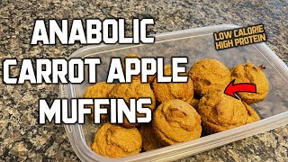 ANABOLIC CARROT APPLE MUFFINS  High Protein Low Calorie Dessert [upl. by Licko684]