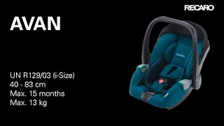 Product feature video Why choosing RECARO Avan [upl. by Sell]