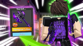 CLAIMING PURPLE VAMPIRES AXE IN MM2 Murder Mystery 2 [upl. by Gujral]